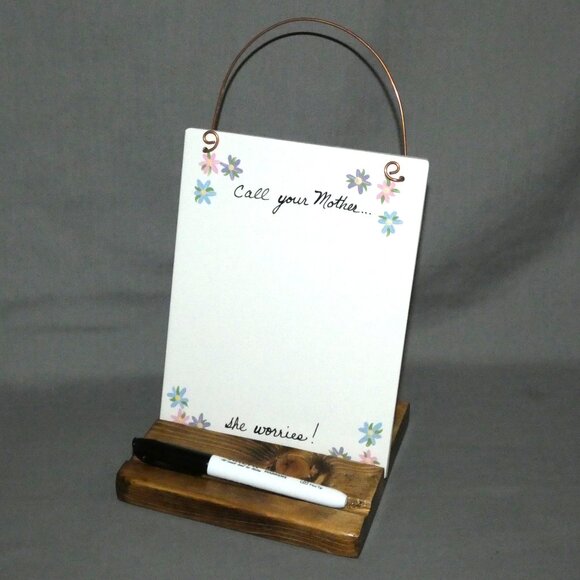 Call Your Mother...She Worries Ceramic Tile Dry Erase Hanging Message Memo Board - Picture 1 of 5